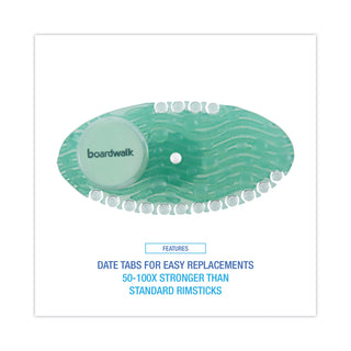 Boardwalk® Curve Air Freshener, Cucumber Melon, Green, 10/Box, 6 Boxes/Carton (BWKCURVECMECT)
