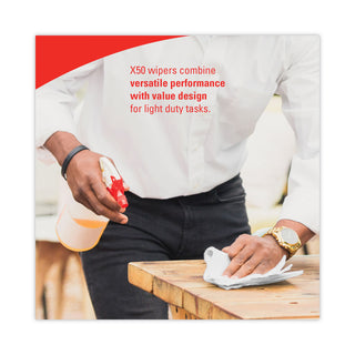 WypAll® X50 Cloths, Jumbo Roll, 13.4 x 9.8, White, 1,100/Roll (35015KIM)
