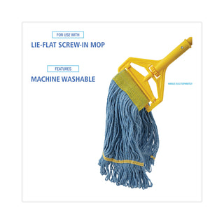 Boardwalk® Super Loop Wet Mop Head, Cotton/Synthetic Fiber, 5" Headband, Small Size, Blue, 12/Carton (UNS501BL)