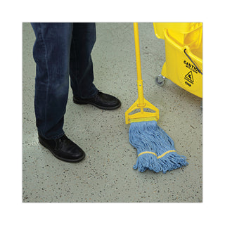 Boardwalk® Super Loop Wet Mop Head, Cotton/Synthetic Fiber, 5" Headband, Small Size, Blue, 12/Carton (UNS501BL)