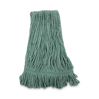 Boardwalk® Mop Head, Premium Standard Head, Cotton/Rayon Fiber, Medium, Green, 12/Carton (BWK502GNNB)