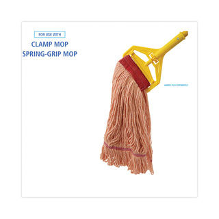 Boardwalk® Super Loop Wet Mop Head, Cotton/Synthetic, Large Size, Orange (BWK503OR)