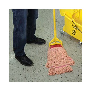 Boardwalk® Super Loop Wet Mop Head, Cotton/Synthetic, Large Size, Orange (BWK503OR)