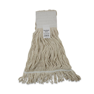 Boardwalk® Mop Head, Pro Loop Web/Tailband, Premium Saddleback Head, Ctn, 24-oz., WH, 12/CT (UNS524C)