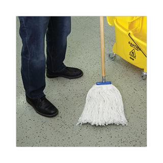 Boardwalk® Cut-End Lie-Flat Wet Mop Head, Rayon, 16oz, White (UNS716R)