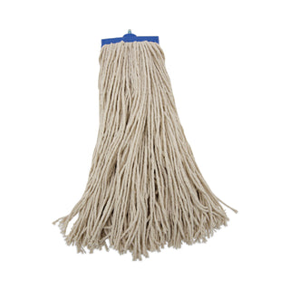 Boardwalk® Mop Head, Economical Lie-Flat Head, Cotton Fiber, 20 oz, White, 12/Carton (BWK720C)
