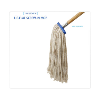 Boardwalk® Mop Head, Economical Lie-Flat Head, Cotton Fiber, 20 oz, White, 12/Carton (BWK720C)