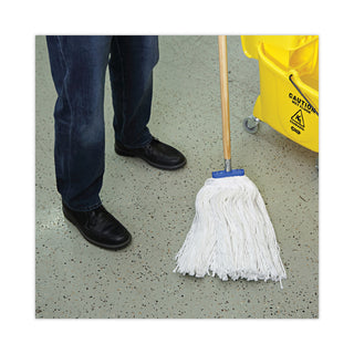 Boardwalk® Cut-End Lie-Flat Wet Mop Head, Rayon, 24oz, White (UNS724R)