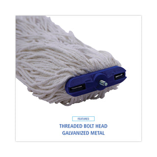 Boardwalk® Cut-End Lie-Flat Wet Mop Head, Rayon, 24oz, White (UNS724R)