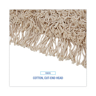 Boardwalk® Cotton Dry Mopping Kit, 36 x 5 Natural Cotton Head, 60" Natural Wood Handle (BWKM365C)