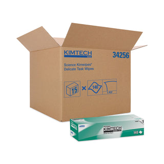 Kimtech™ Kimwipes Delicate Task Wipers, 1-Ply, 14.7 x 16.6, Unscented, White, 144/Box, 15 Boxes/Carton (KIM34256CT)