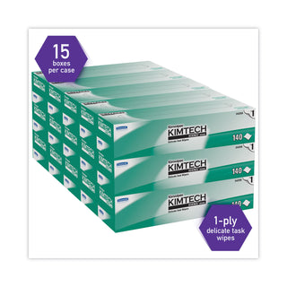Kimtech™ Kimwipes Delicate Task Wipers, 1-Ply, 14.7 x 16.6, Unscented, White, 144/Box, 15 Boxes/Carton (KIM34256CT)