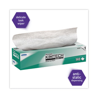 Kimtech™ Kimwipes Delicate Task Wipers, 1-Ply, 14.7 x 16.6, Unscented, White, 144/Box, 15 Boxes/Carton (KIM34256CT)