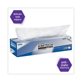 Kimtech™ Kimwipes Delicate Task Wipers, 2-Ply, 11.8 x 11.8, Unscented, White, 120/Box, 15 Boxes/Carton (34705KIM)