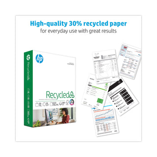 HP Recycle30 Paper, 92 Bright, 20lb, 8-1/2 x 11, White, 500/RM, 10 RM/CT (HEW112100)
