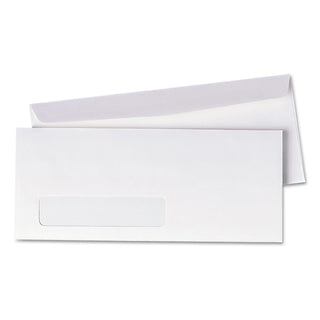 Quality Park™ Window Envelope, #10, Commercial Flap, Gummed Closure, 4.13 x 9.5, White, 500/Box (QUA90120)
