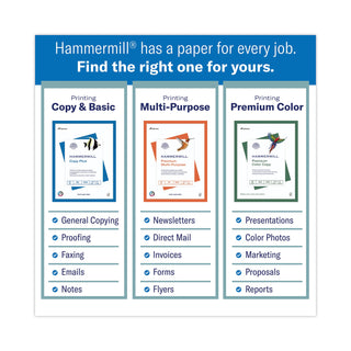 Hammermill® Copy Plus Print Paper, 92 Bright, 20 lb, 8.5 x 11, White, 500 Sheets/Ream, 5 Reams/Carton (HAM105650)