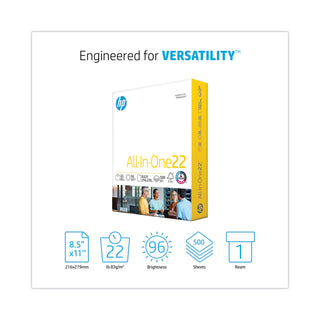 HP All-In-One22 Paper, 97 Bright, 22lb, Letter, White, 500 Sheets/Ream (HEW207000)