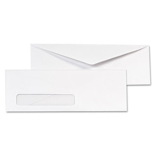 Quality Park™ Window Envelope, #10, Commercial Flap, Gummed Closure, 4.13 x 9.5, White, 500/Box (QUA90120)
