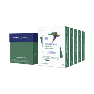 Hammermill® Premium Color Copy Print Paper, 100 Bright, 28lb, 8.5 x 11, Photo White, 500 Sheets/Ream, 5 Reams/Carton (HAM102450)