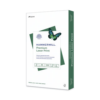 Hammermill® Premium Laser Print Paper, 98 Bright, 24lb, 8.5 x 14, White, 500/Ream (HAM104612)
