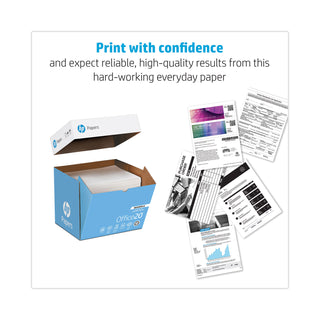 HP Office20 Paper, 92 Bright, 20lb, 8-1/2 x 11, White, 500/RM, 5/CT (HEW112103)