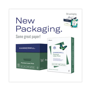 Hammermill® Premium Laser Print Paper, 98 Bright, 3-Hole, 24lb, 8.5 x 11, White, 500/Ream (HAM107681)