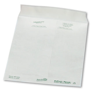 Survivor® Catalog Mailers, DuPont Tyvek, #6 1/2, Cheese Blade Flap, Redi-Strip Closure, 6 x 9, White, 100/Box (QUAR1320)