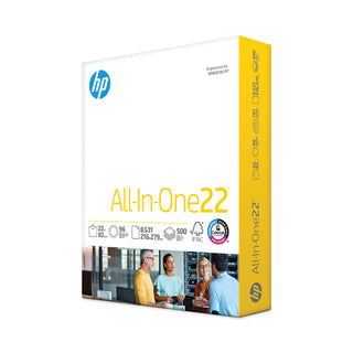 HP All-In-One22 Paper, 97 Bright, 22lb, Letter, White, 500 Sheets/Ream (HEW207000)
