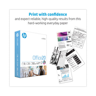 HP Office20 Paper, 92 Bright, 20lb, 8-1/2 x 11, White, 500/RM, 10/CT (HEW112101)