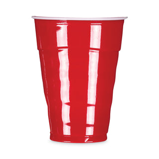 Hefty® Easy Grip Disposable Plastic Party Cups, 18 oz, Red, 50/Pack, 8 Packs/Carton (RFPC21895)