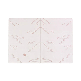 Denik Embossed Canvas Layflat Hardbound Journal, Gold Rise and Shine Artwork, Dotted Rule, Rose-Brown/Cream Cover, 7 x 5, 64 Sheets (DNKCET569D)