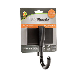 Duck® EasyMounts Heavy-Duty Drywall Hook - 50 lb (22.68 kg) Capacity - 5.8", for Tool, Garage, Home, Project - Fiberglass - Black - 1 / Each (DUC287214)