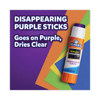 Elmer's® Disappearing Purple School Glue Stick, 0.21 oz, Dries Clear, 12/Pack (EPIE1559)