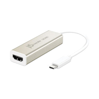 J5 Create® USB-C to HDMI Adapter, 5.71", Silver/White (JCRJCA153US)