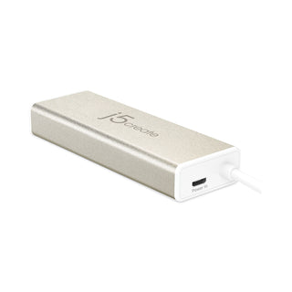 J5 Create® USB-C 3-Port Hub with SD/Micro SD Card Reader, Silver (JCRJCH347)