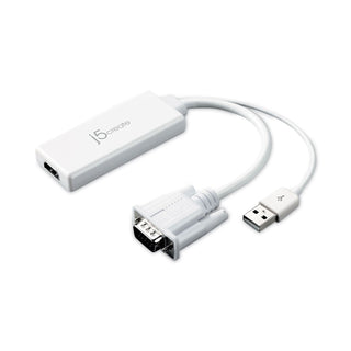 J5 Create® VGA to HDMI Video Audio Adapter, White (JCRJDA214)