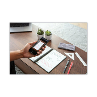 Rocketbook Fusion Smart Notebook, Seven Assorted Page Formats, Black Cover, 8.8 x 6, 21 Sheets (RKBEVRFERCAFR)