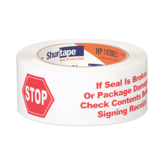 Shurtape® HP 240 Packing Tape, 1.88" x 109.36 yds, White with Red Print, 36/Carton (SHU124152)