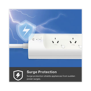 TP-Link Kasa Smart WiFi 3-Outlet Power Strip, 3 Outlets, 2 USB Ports, White (TPLKP303)