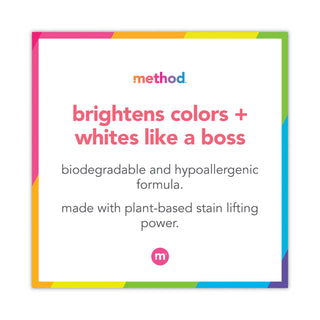 Method® 4X Concentrated Laundry Detergent, Free & Clear, 53.5 oz Bottle, 4/Carton (MTH01491)