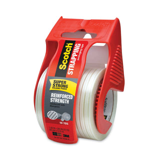 Scotch® Reinforced Strength Shipping and Strapping Tape in Dispenser, 1.5" Core, 1.88" x 10 yds, Clear (MMM50)