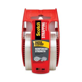 Scotch® Reinforced Strength Shipping and Strapping Tape in Dispenser, 1.5" Core, 1.88" x 10 yds, Clear (MMM50)