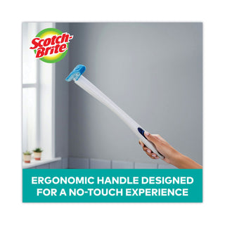 Scotch-Brite® Toilet Scrubber Starter Kit, 1 Handle and 5 Scrubbers, White/Blue (MMM558SK4NP)