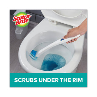 Scotch-Brite® Toilet Scrubber Starter Kit, 1 Handle and 5 Scrubbers, White/Blue (MMM558SK4NP)