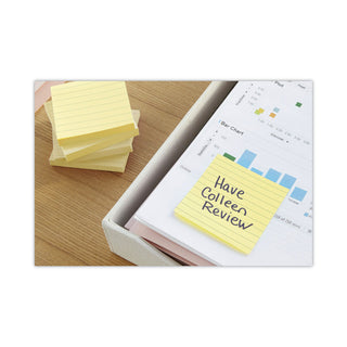 Post-it® Original Pads in Canary Yellow, Note Ruled, 4" x 4", 300 Sheets/Pad (MMM675YL)