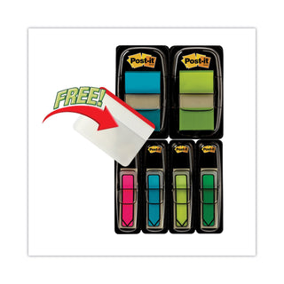 Post-it® Page Flag Value Pack, Assorted, 96 1/2" Arrow, 100 1" Flags, 12 2" Filing Tabs (MMM680BBBGA4VA)