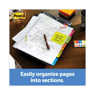 Post-it® Tabs, 1/5-Cut Tabs, Assorted Primary Colors, 2" Wide, 30/Pack (MMM686ROYGB)