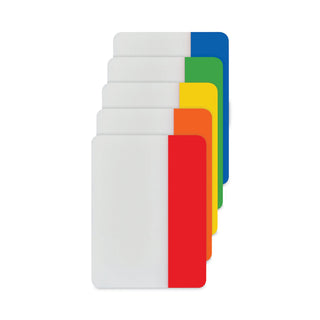 Post-it® Tabs, 1/5-Cut Tabs, Assorted Primary Colors, 2" Wide, 30/Pack (MMM686ROYGB)