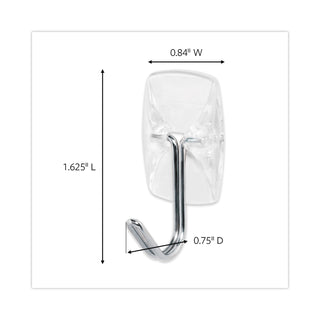 Command™ Clear Hooks and Strips, Plastic/Metal, Small, 40 Hooks and 48 Strips/Pack (MMM17067CLRS40N)